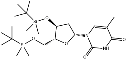 3',5'-BIS-O-(T-BUTYLDIMETHYLSILYL)THYMIDINE Structure