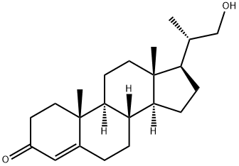 (20S)-21-ヒドロキシ-20-メチルプレグン-4-エン-3-オン 化学構造式