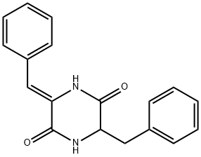 3-Benzyl-6-[(Z)-benzylidene]-2,5-piperazinedione Structure