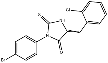 3-(p-Bromophenyl)-5-(2-chlorobenzylidene)-2-thioxo-4-imidazolidinone Struktur