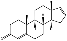 アンドロスタ-4,16-ジエン-3-オン 化学構造式