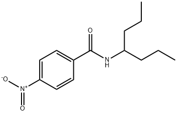 4-ニトロ-N-(1-プロピルブチル)ベンズアミド 化学構造式