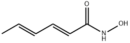 (2E,4E)-N-ヒドロキシ-2,4-ヘキサジエンアミド 化学構造式