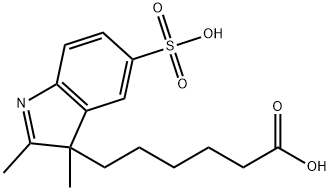 3-(5-カルボキシペンチル)-2,3-ジメチル-5-スルホインドリウム分子内塩 化学構造式
