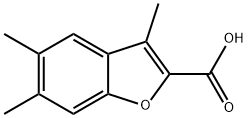 3,5,6-三甲基苯并呋喃-2-羧酸 结构式