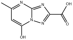 7-ヒドロキシ-5-メチル[1,2,4]トリアゾロ[1,5-a]ピリミジン-2-カルボン酸 化学構造式