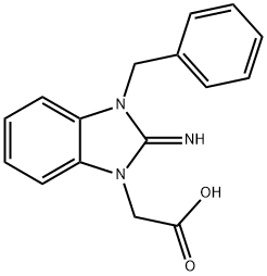 (3-BENZYL-2-IMINO-2,3-DIHYDRO-BENZOIMIDAZOL-1-YL)-ACETIC ACID 化学構造式