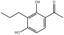 1-(2,4-ジヒドロキシ-3-プロピルフェニル)エタノン 化学構造式