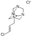 1-(3-クロロアリル)-3,5,7-トリアザ-1-アゾニアアダマンタン·クロリド 化学構造式