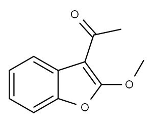 3-アセチル-2-メトキシベンゾフラン 化学構造式