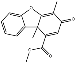 3,9b-Dihydro-4,9b-dimethyl-3-oxo-1-dibenzofurancarboxylic acid methyl ester Structure
