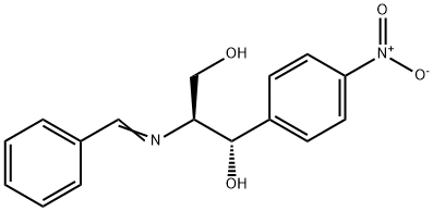 [S(R*,R*)]-2-(benzylideneamino)-1-(4-nitrophenyl)propane-1,3-diol 结构式
