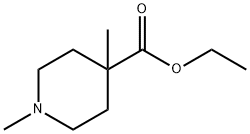 ETHYL 1,4-DIMETHYLPIPERIDINE-4-CARBOXYLATE 结构式