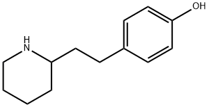 4-(2-ピペリジン-2-イルエチル)フェノール 化学構造式