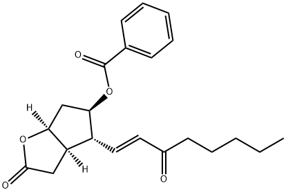 5-苯甲酰氧基-3,3A,4,5,6,6A-六氢-4-(3-氧代-1-辛烯基)-2H-环戊并[B]呋喃-2-酮,40834-86-4,结构式