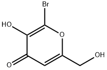 6-bromo-5-hydroxy-2-hydroxymethyl-4-pyranone Structure