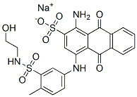 1-アミノ-9,10-ジヒドロ-4-[[3-[[(2-ヒドロキシエチル)アミノ]スルホニル]-4-メチルフェニル]アミノ]-9,10-ジオキソ-2-アントラセンスルホン酸ナトリウム 化学構造式