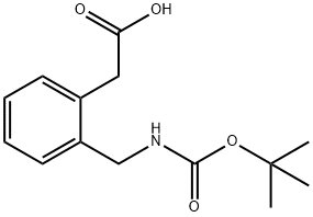 2-(Boc-aminomethyl)phenylacetic acid Struktur