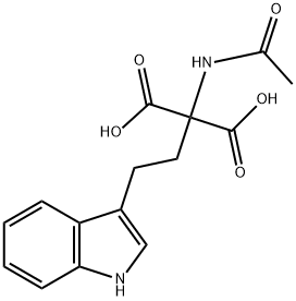 α-Acetamino-α-carboxy-(3-indole)-butyric Acid, 408537-42-8, 结构式
