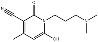 1-[3-(dimethylamino)propyl]-1,2-dihydro-6-hydroxy-4-methyl-2-oxonicotinonitrile Struktur