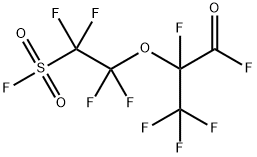 2,3,3,3-tetrafluoro-2-[1,1,2,2-tetrafluoro-2-(fluorosulphonyl)ethoxy]propionyl fluoride  Struktur