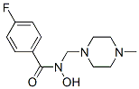 4-Fluoro-N-[(4-methyl-1-piperazinyl)methyl]benzohydroxamic acid 结构式