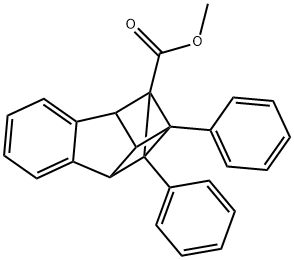 1a,2,7,7a-Tetrahydro-1a,8-diphenyl-1,2,7-metheno-1H-cyclopropa[b]naphthalene-1-carboxylic acid methyl ester Struktur