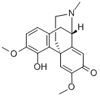 (9α,13α)-5,6,8,14-テトラデヒドロ-4-ヒドロキシ-3,6-ジメトキシ-17-メチルモルフィナン-7-オン 化学構造式