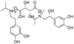 bis[(R)-(isopropyl)(beta,3,4-trihydroxyphenethyl)ammonium] [R-(R*,R*)]-tartrate Structure