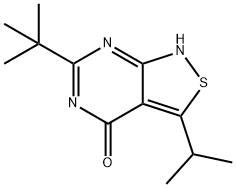 6-(1,1-Dimethylethyl)-3-isopropylisothiazolo[3,4-d]pyrimidin-4(5H)-one 结构式