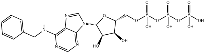N-ベンジルアデノシン-5′-三りん酸 化学構造式