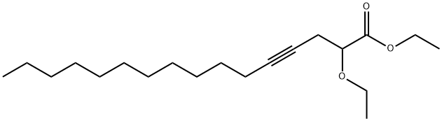2-エトキシ-4-ヘキサデシン酸エチル 化学構造式