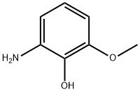 2-アミノ-6-メトキシフェノール 化学構造式