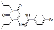 Benzamide,  N-(6-amino-1,2,3,4-tetrahydro-2,4-dioxo-1,3-dipropyl-5-pyrimidinyl)-4-bromo- Struktur