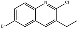 6-BROMO-2-CHLORO-3-ETHYLQUINOLINE Structure