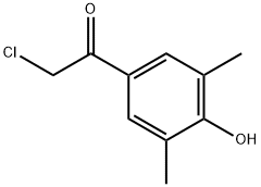 2-CHLORO-1-(4-HYDROXY-3,5-DIMETHYLPHENYL)-1-ETHANONE Struktur
