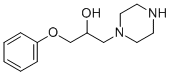 1-フェノキシ-3-ピペラジノ-2-プロパノール 化学構造式