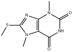 3,7-dimethyl-8-methylsulfanyl-purine-2,6-dione 结构式