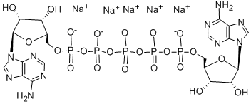 P<sup>1</sup>,P<sup>5</sup>-二(腺苷5′)五磷酸五钠盐,4097-04-5,结构式