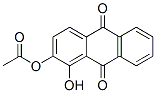 1-ヒドロキシ-2-アセトキシ-9,10-アントラキノン 化学構造式