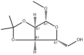 甲基-2,3-O-异亚丙基-beta-D-呋喃核糖苷,4099-85-8,结构式
