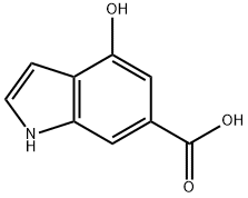 4-羟基-6-羧基吲哚,40990-52-1,结构式