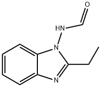 Formamide, N-(2-ethyl-1H-benzimidazol-1-yl)- (9CI) 结构式