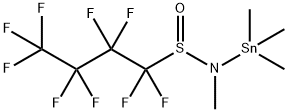 1,1,2,2,3,3,4,4,4-Nonafluoro-N-methyl-N-trimethylstannyl-1-butanesulfinamide 结构式