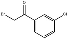 2-ブロモ-1-(3-クロロフェニル)エタン-1-オン 化学構造式