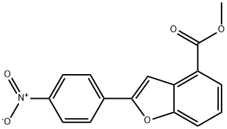 2-(4-Nitrophenyl)-4-benzofurancarboxylic acid methyl ester Structure