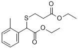 ethyl 3-(2-ethoxy-2-oxo-1-o-tolylethylthio)propanoate Struktur