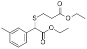 ethyl 3-(2-ethoxy-2-oxo-1-m-tolylethylthio)propanoate 化学構造式
