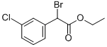 2-ブロモ-2-(3-クロロフェン-1-イル)酢酸エチル 化学構造式