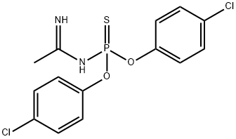 N-(1-イミノエチル)アミドチオりん酸O,O-ビス(4-クロロフェニル) 化学構造式